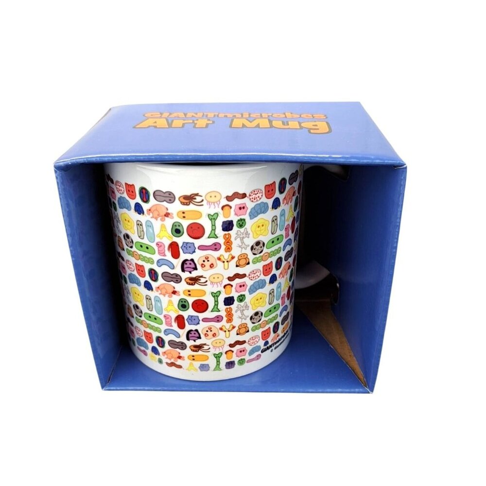 GIANTmicrobes Art Mug Coffee Cup Colorful Science Microorganism Virus 11oz. New - Picture 2 of 7